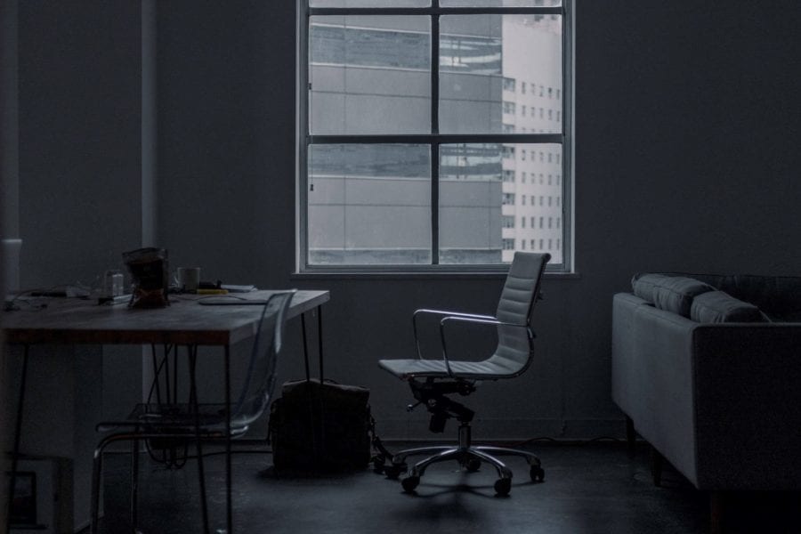 Gloomy home office