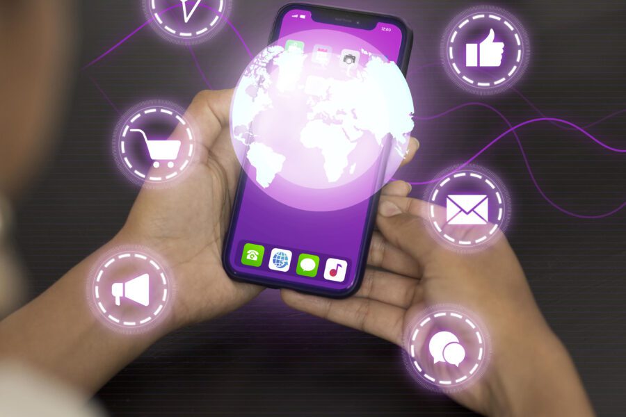 Social media marketing concept for marketing with applications